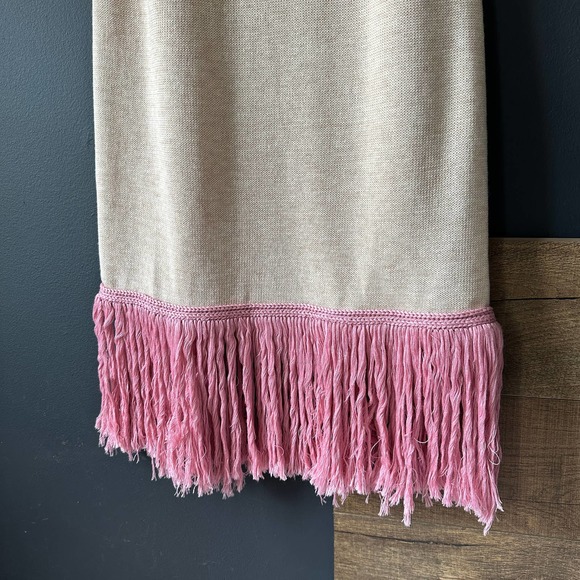 House of Harlow X REVOLVE Fig Nude Midi Dress with Pink Fringe Medium - Picture 7 of 12